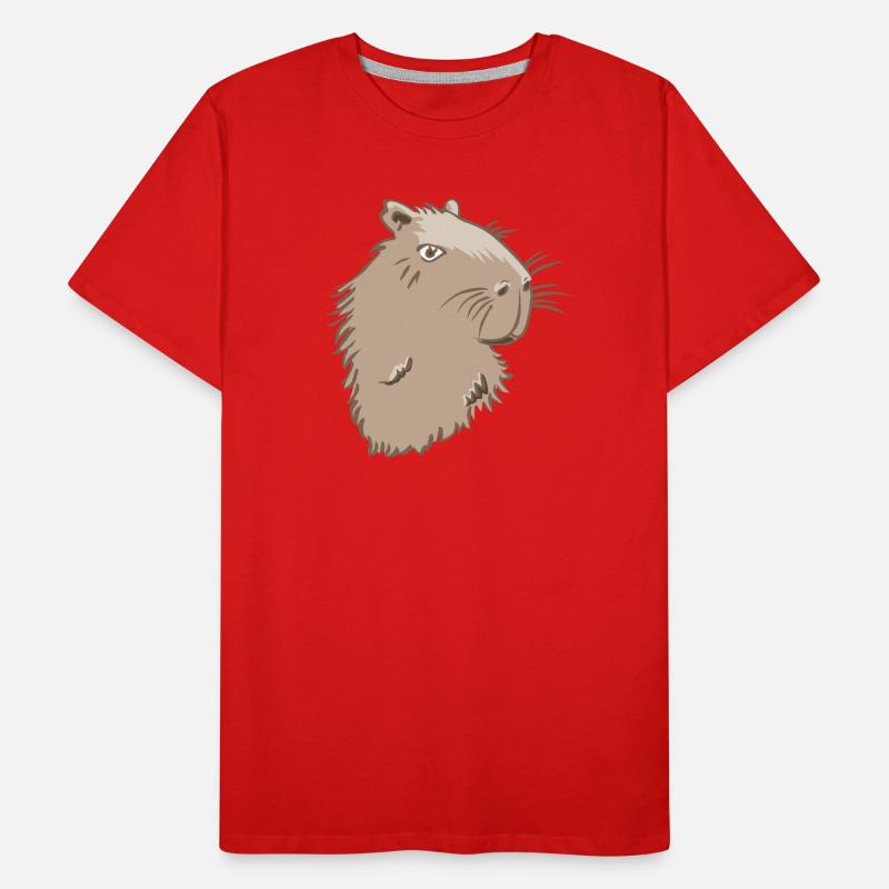 Tête de capybara T-shirt bio Premium Homme