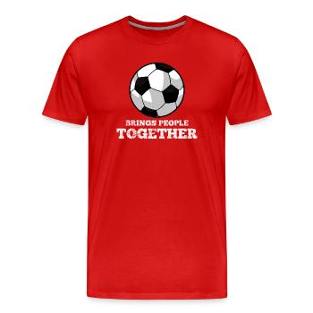 Soccer Soccer Players - Men's Premium Organic T-Shirt - red - Front - Damien (186cm)