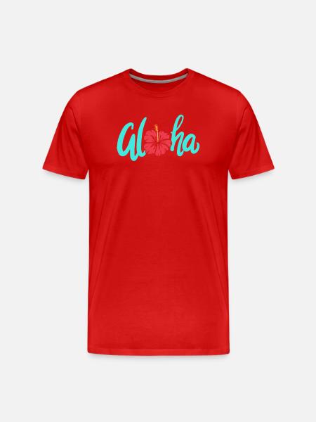 Aloha - Men's Premium Organic T-Shirt - red