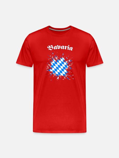 Bayern Diamantenspritzer Blau Weiß Bayern Bavière - T-shirt bio Premium Homme - rouge