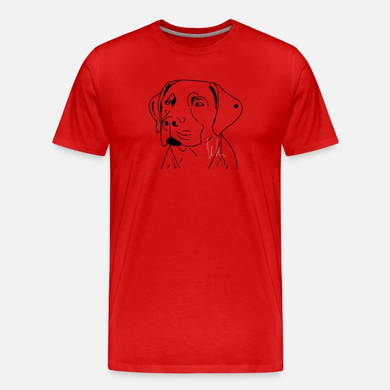 Labrador - Männer Premium Bio T-Shirt - Rot
