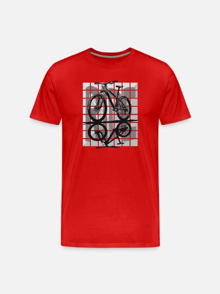 Minimalism and control – Hardtail MTB - Men's Premium Organic T-Shirt - red
