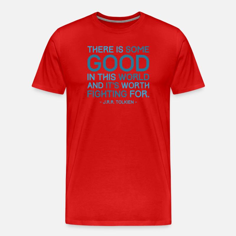 Es gibt einige gute - Männer Premium Bio T-Shirt - Rot
