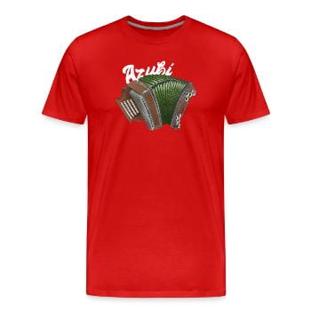 Trainee // light | ZiachON! - Men's Premium Organic T-Shirt - red - Front - Damien (186cm)
