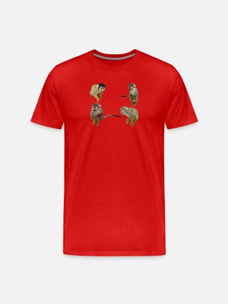 Monkeys - Men's Premium Organic T-Shirt - red