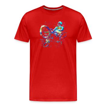 BMX Bike Bike Bike - VTT - Mountain Bike - Men's Premium Organic T-Shirt - red - Front - Damien (186cm)