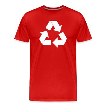 Recycling - Men's Premium Organic T-Shirt - red - Front - Damien (186cm)