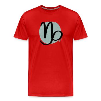 Signe du zodiaque Capricorne - T-shirt bio Premium Homme - rouge - Devant - Damien (186cm)