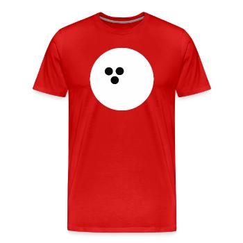 Boule de bowling, Bowling - T-shirt bio Premium Homme - rouge - Devant - Damien (186cm)