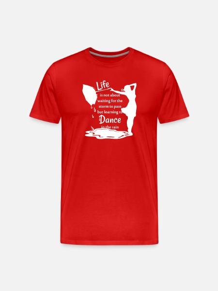 Wisdom with a dancing silhouette - Men's Premium Organic T-Shirt - red