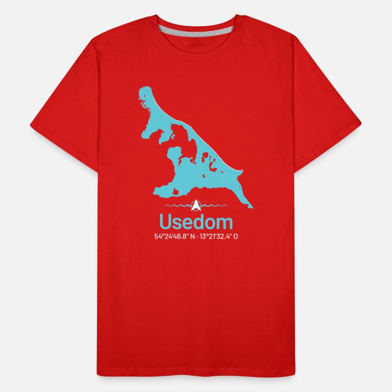 Usedom | Design map Men's Premium Organic T-Shirt