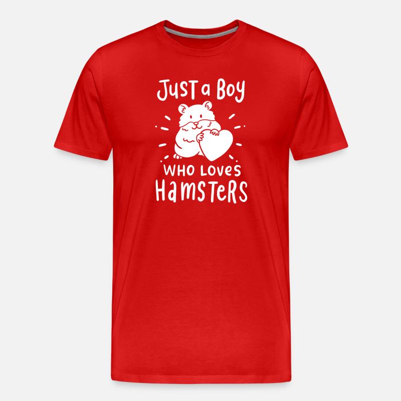 Hamster Goldhamster - Männer Premium Bio T-Shirt - Rot