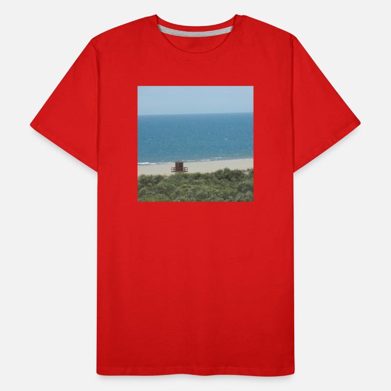 Plage Espagne Vacances Vacances Voyage Mer T-shirt bio Premium Homme