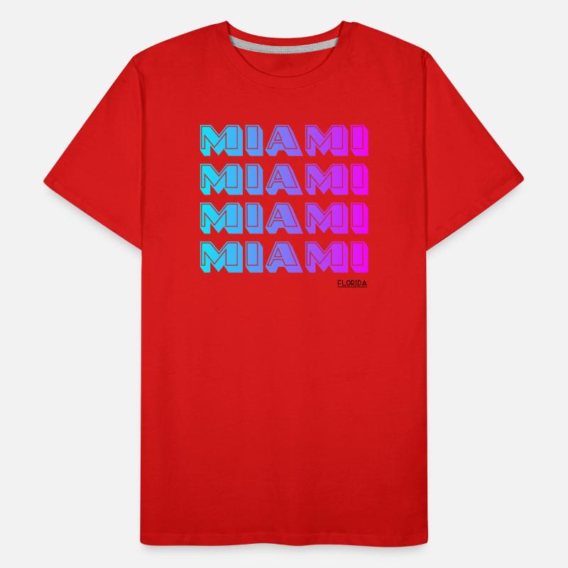 Miami Neon Gradient Pattern Men's Premium Organic T-Shirt
