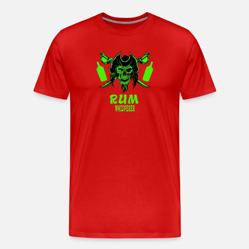 Rum Flüsterer - Männer Premium Bio T-Shirt - Rot