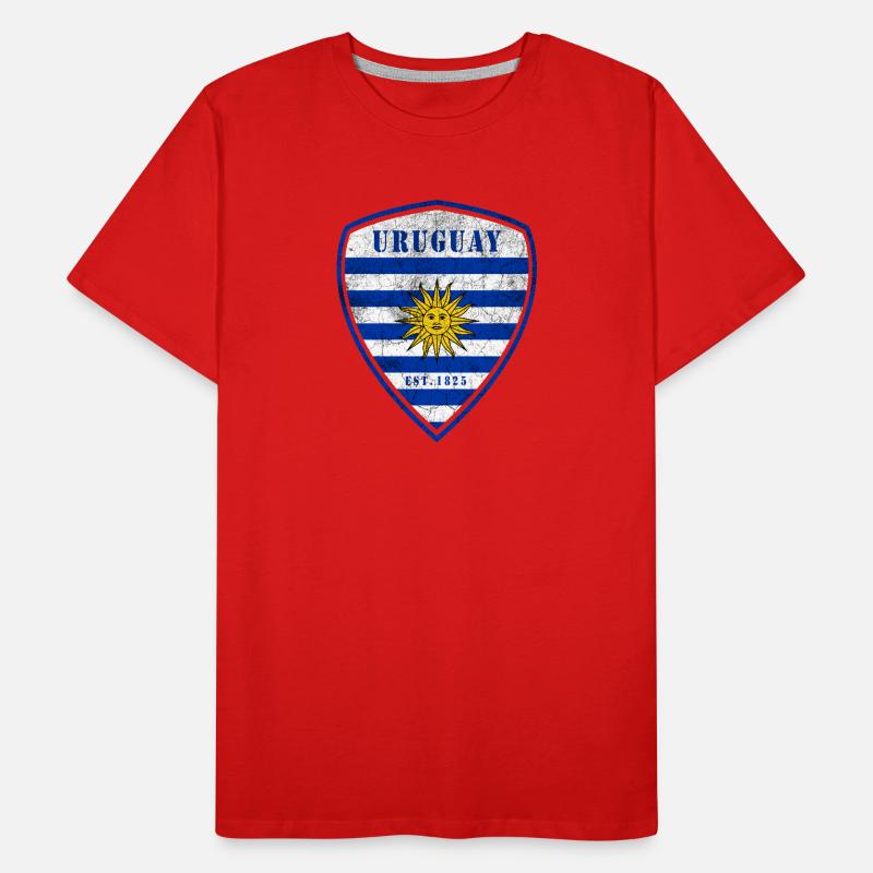 Conception d'armoiries vintage Uruguay T-shirt bio Premium Homme