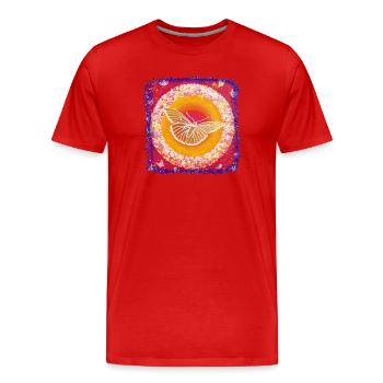 Sternentor Leichtigkeit - Sonja Ariel von Staden - Männer Premium Bio T-Shirt - Rot - Vorne - Damien (186cm)