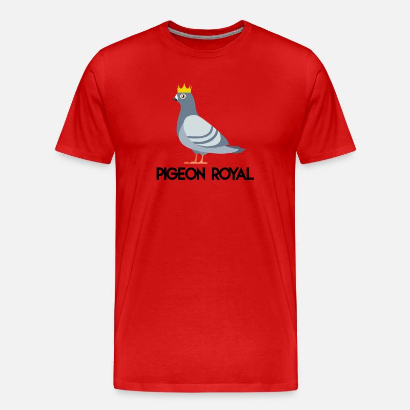 Königliche Taube (schwarzer Tippfehler) - Männer Premium Bio T-Shirt - Rot