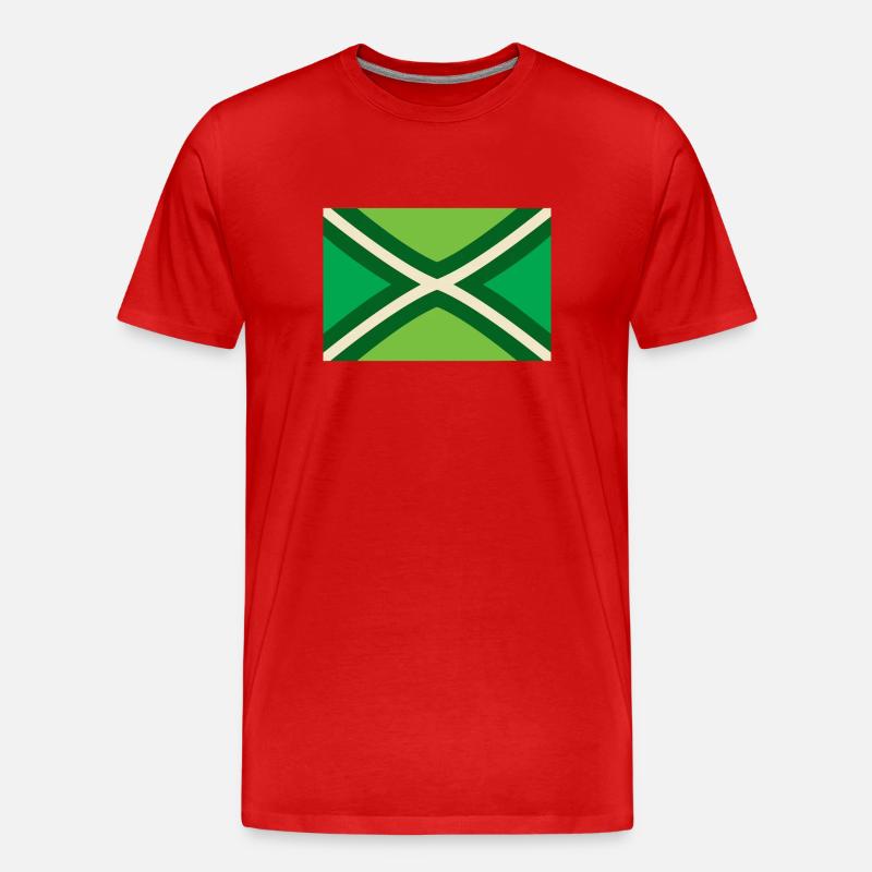 Achterhoek Flagge - Männer Premium Bio T-Shirt - Rot