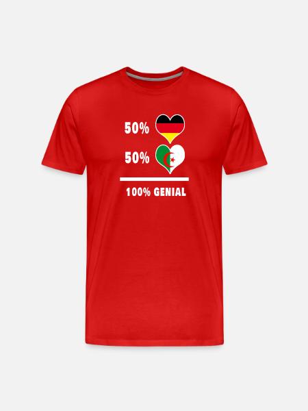 Germany and Algeria Awesome / Gift - Men's Premium Organic T-Shirt - red