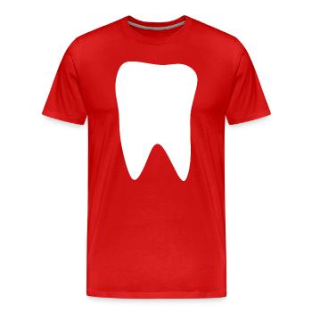 Dent Dents, Dents, Dentiste - T-shirt bio Premium Homme - rouge - Devant - Damien (186cm)