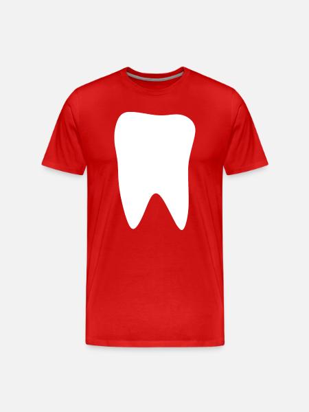 Tooth, Teeth, Dentist - Men's Premium Organic T-Shirt - red