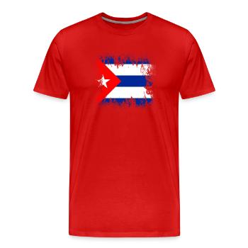 Cuba - T-shirt bio Premium Homme - rouge - Devant - Damien (186cm)