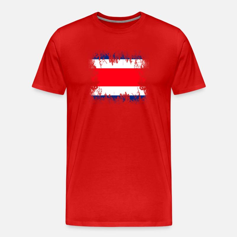 Costa Rica - Männer Premium Bio T-Shirt - Rot
