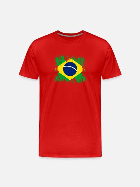 Brazil Brazil - Men's Premium Organic T-Shirt - red
