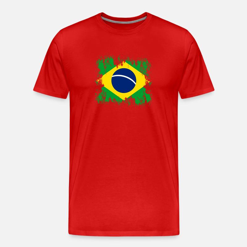 Brasilien Brasilien - Männer Premium Bio T-Shirt - Rot
