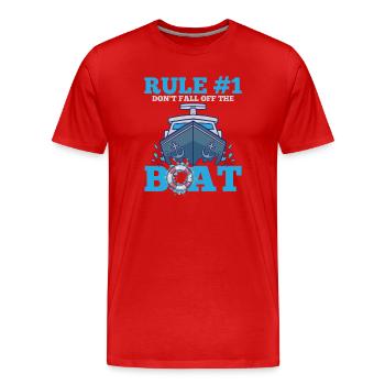 Boat - Men's Premium Organic T-Shirt - red - Front - Damien (186cm)