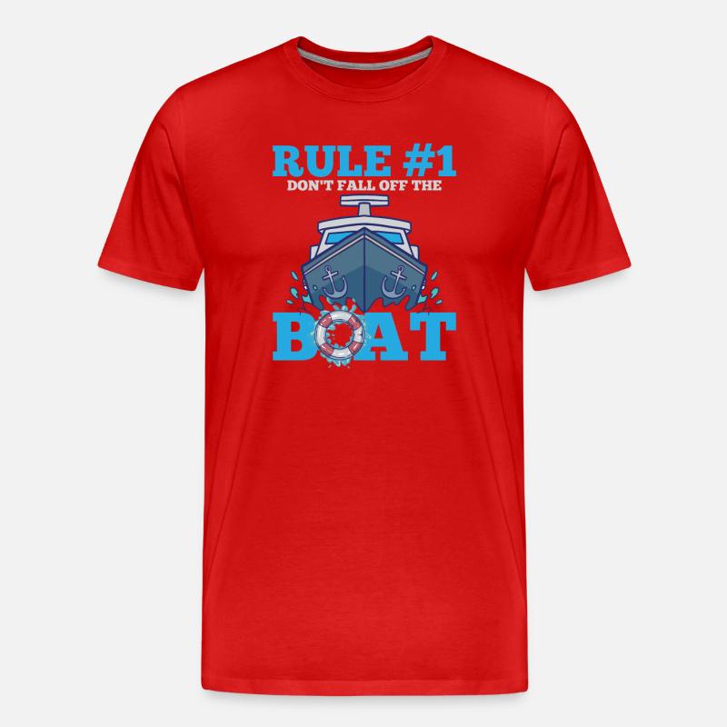 Boot - Männer Premium Bio T-Shirt - Rot