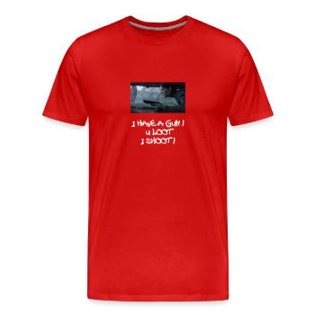 Ellie, The Last of, us, FIREFLIES - Men's Premium Organic T-Shirt - red - Front - Damien (186cm)
