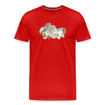 Orchid white - Men's Premium Organic T-Shirt - red - Front - Damien (186cm)