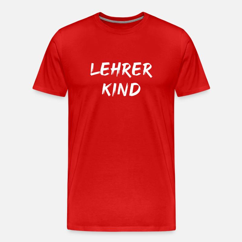 Lehrerkind - Männer Premium Bio T-Shirt - Rot