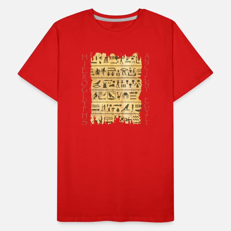 Torn papyri with hieroglyphics Men's Premium Organic T-Shirt