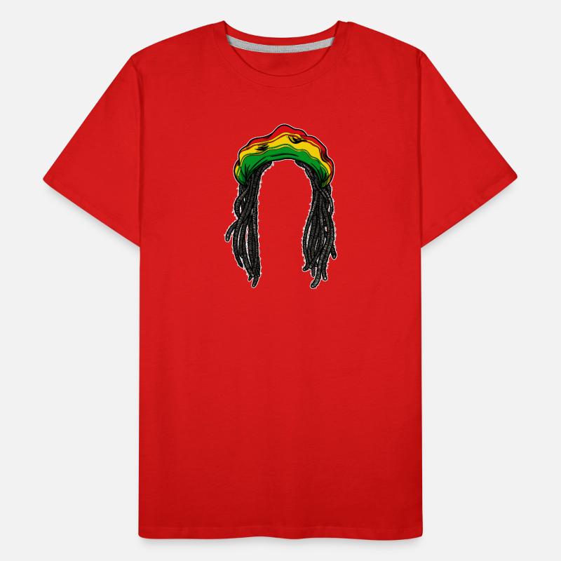 Rasta hairstyle braid hair reggae Jamaica chilling Men's Premium Organic T-Shirt