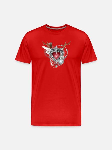 Extravagant Bavarian costume jewellery - Men's Premium Organic T-Shirt - red