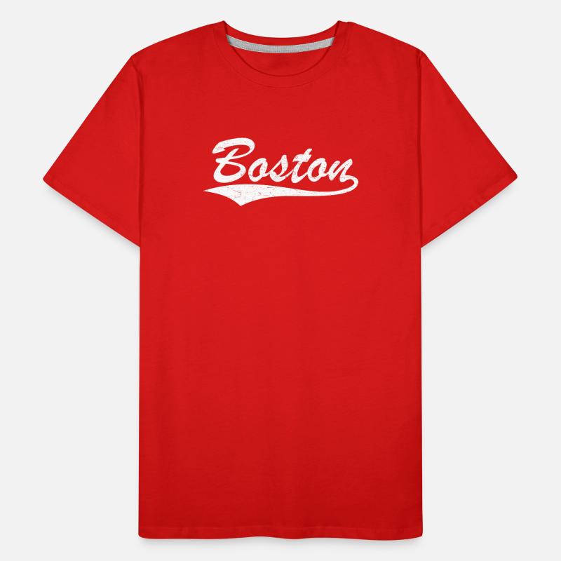 Boston Script Vintage Logo T-shirt bio Premium Homme