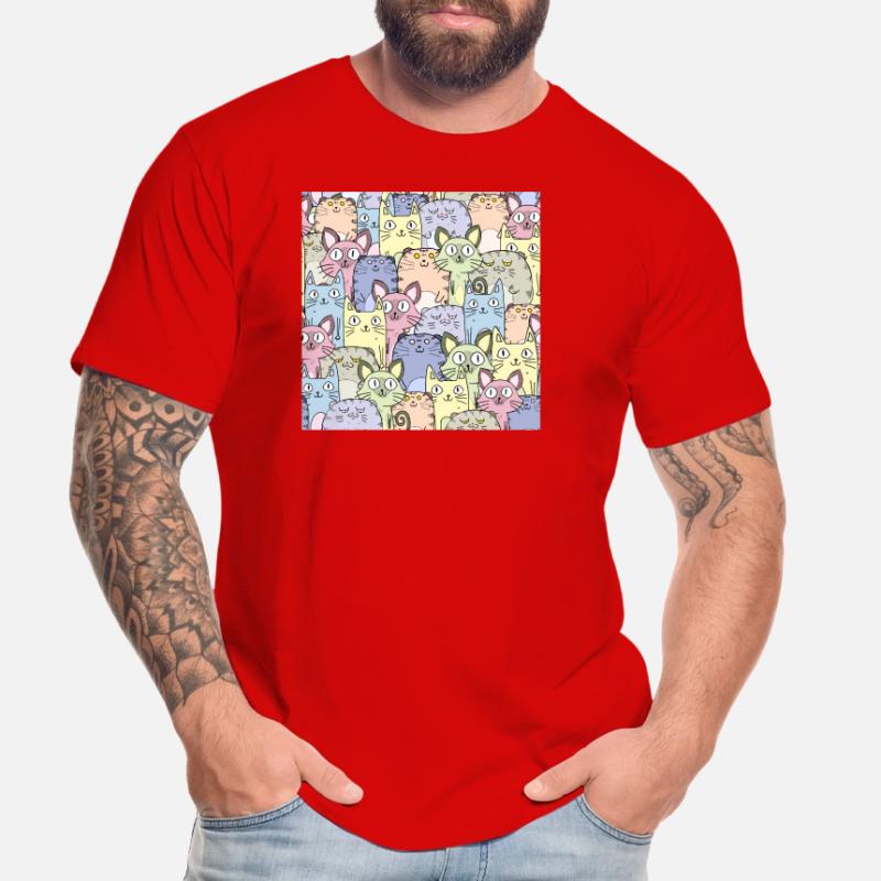 Cat Pattern Cat Wallpaper Cat Pattern Men's Premium Organic T-Shirt