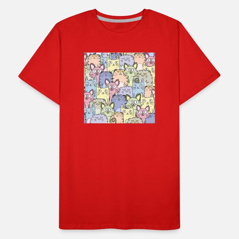 Cat Pattern Cat Wallpaper Cat Pattern Men's Premium Organic T-Shirt