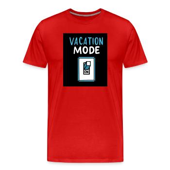 Ambiance de vacances Vacances Vacances - T-shirt bio Premium Homme - rouge - Devant - Damien (186cm)