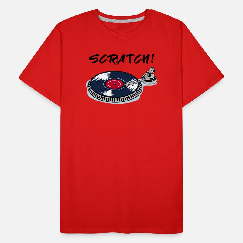 Scratchen Turntable Plattenspieler Beatbox Vinyl Männer Premium Bio T-Shirt