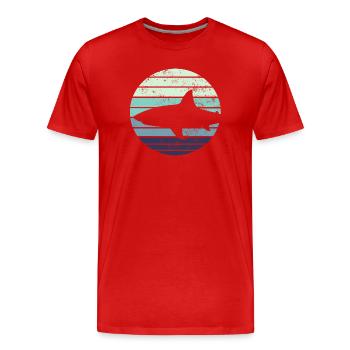 Requins requins - T-shirt bio Premium Homme - rouge - Devant - Damien (186cm)