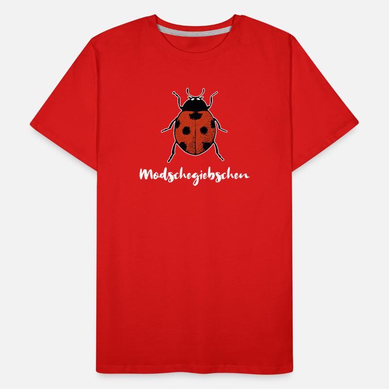 Modschegiebchen Marienkäfer Sächsisch Geschenk Männer Premium Bio T-Shirt