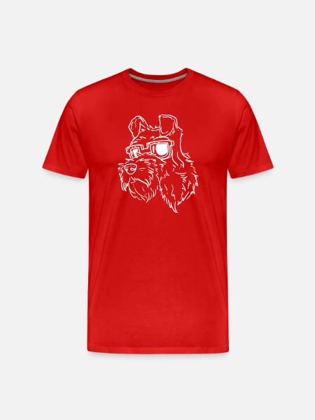 Schnauzer - Männer Premium Bio T-Shirt - Rot
