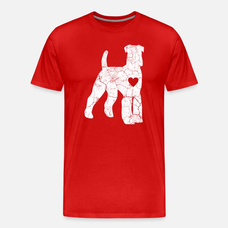 Hund Schnauzer - Männer Premium Bio T-Shirt - Rot