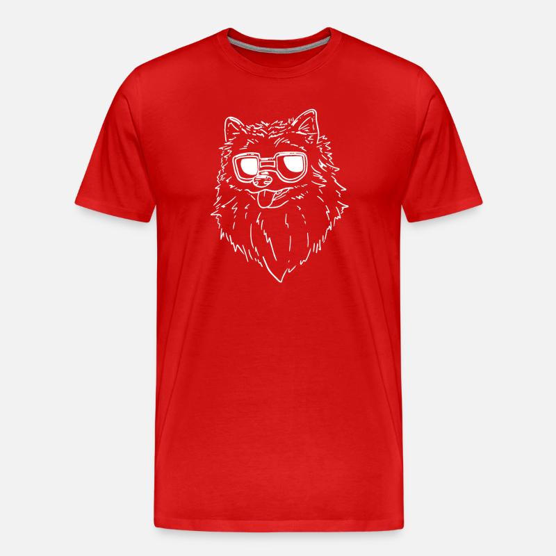 Pomeranian - Männer Premium Bio T-Shirt - Rot