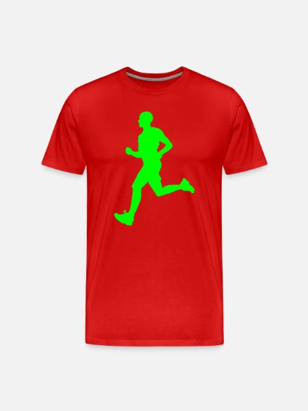 Running men 4 - Men's Premium Organic T-Shirt - red