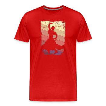 Flamenco Tanzen - Männer Premium Bio T-Shirt - Rot - Vorne - Damien (186cm)